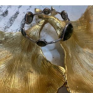 Ippolita Silver Bracelet with Green Gems Accents